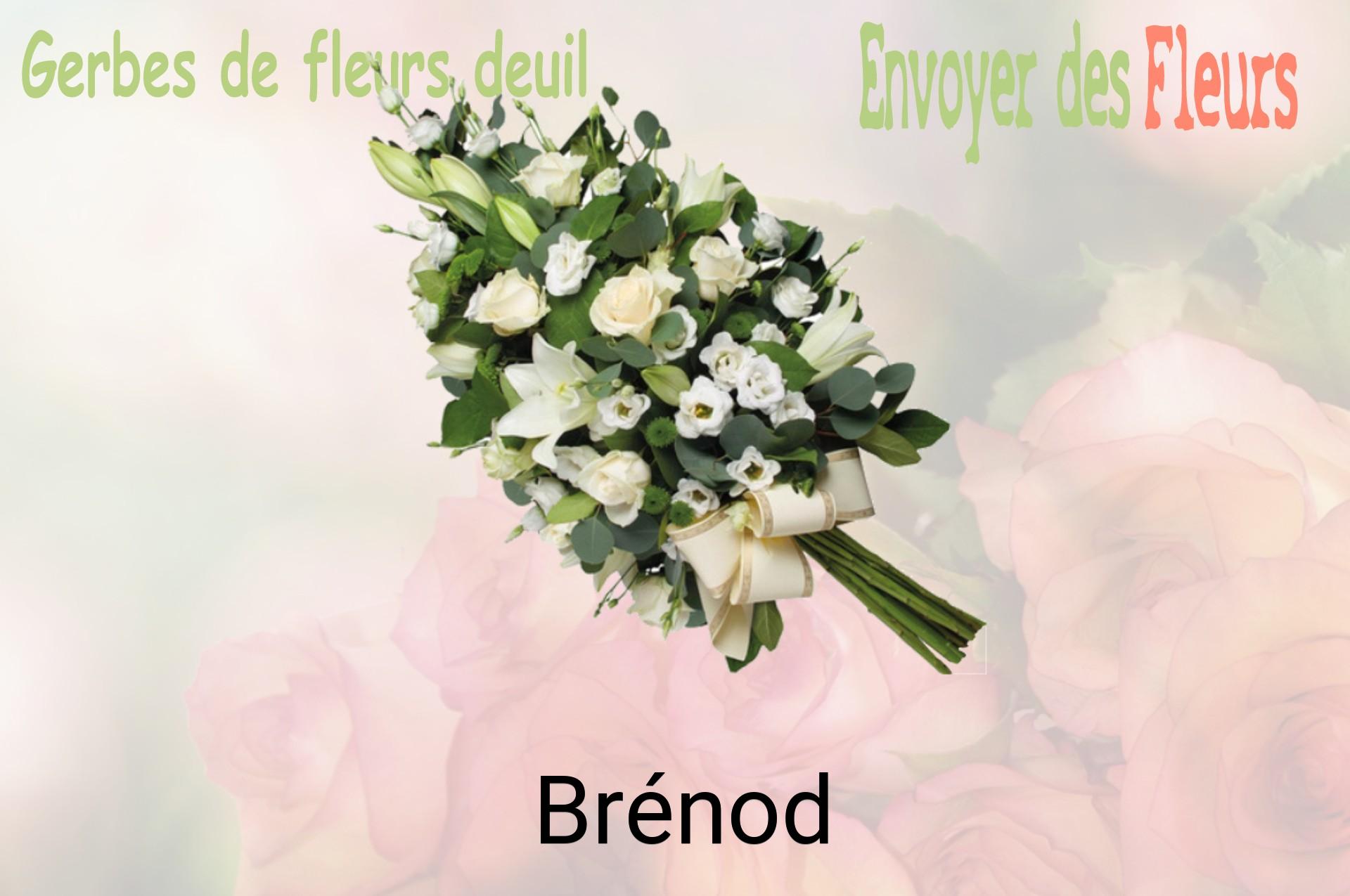 Gerbe de fleurs de deuil livrée à Brénod